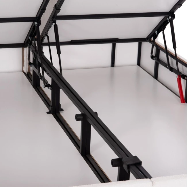 ΚΡEΒΑΤΙ ΜΕ ΑΠΟΘΗΚΕΥΤΙΚΟ ΧΩΡΟ DREAMLET HM716.03 ΛΕΥΚΟ ΜΠΟΥΚΛΕ- ΓΙΑ ΣΤΡΩΜΑ 160x200εκ.