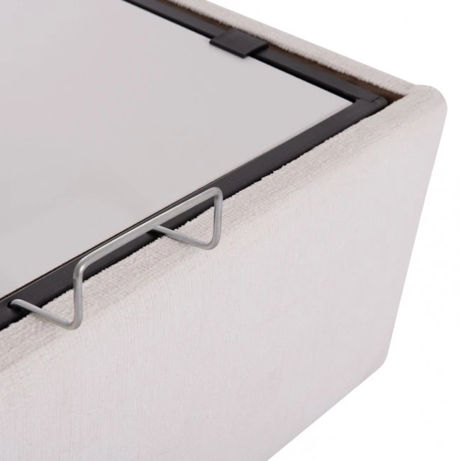 ΚΡEΒΑΤΙ ΜΕ ΑΠΟΘΗΚΕΥΤΙΚΟ ΧΩΡΟ DREAMLET HM716.03 ΛΕΥΚΟ ΜΠΟΥΚΛΕ- ΓΙΑ ΣΤΡΩΜΑ 160x200εκ.