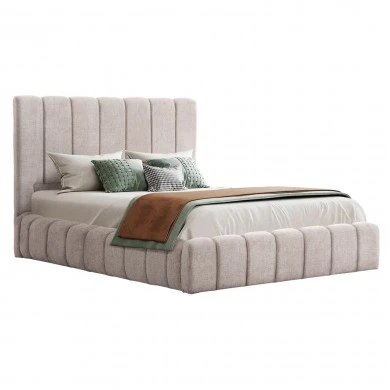 ΚΡΕΒΑΤΙ REMO ΜΕ ΑΠΟΘΗΚΕΥΤΙΚΟ ΧΩΡΟ HM719.10 ΥΦΑΣΜΑ TEDDY ΜΠΕΖ-ΓΙΑ ΣΤΡΩΜΑ 160x200εκ