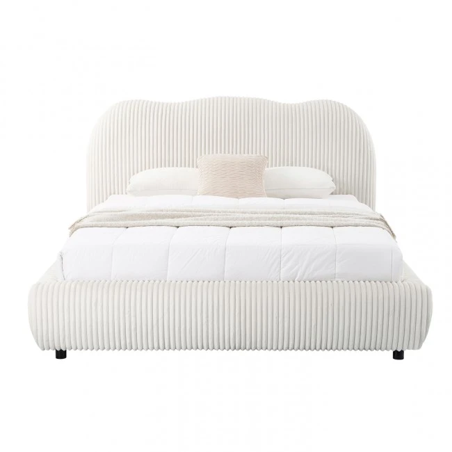 ΚΡΕΒΑΤΙ ΔΙΠΛΟ ΜΕ ΑΠΟΘ.ΧΩΡΟ KALLY HM729.03 ΜΠΕΖ FEAUX FUR ΥΦΑΣΜΑ--ΣΤΡΩΜΑ 160x200εκ