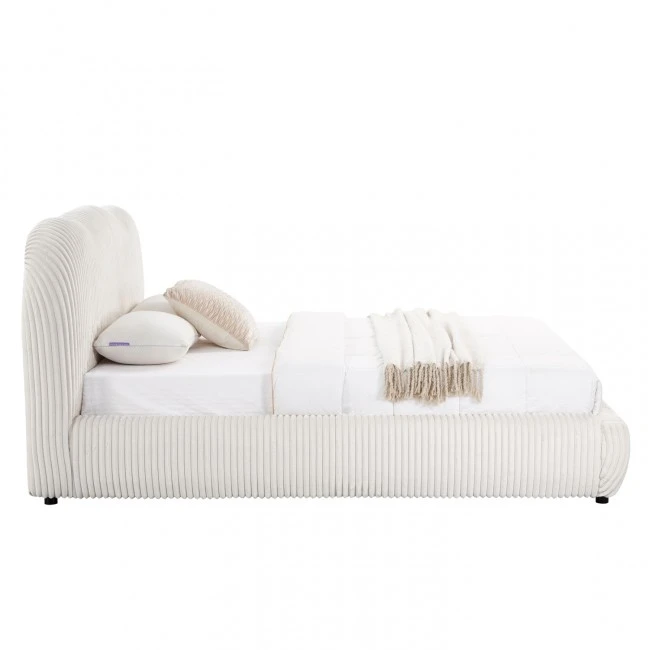 ΚΡΕΒΑΤΙ ΔΙΠΛΟ ΜΕ ΑΠΟΘ.ΧΩΡΟ KALLY HM729.03 ΜΠΕΖ FEAUX FUR ΥΦΑΣΜΑ--ΣΤΡΩΜΑ 160x200εκ