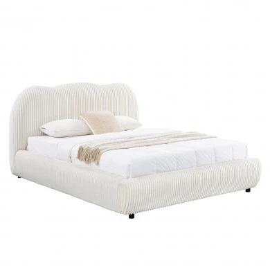 ΚΡΕΒΑΤΙ ΜΕ ΑΠΟΘ.ΧΩΡΟ KALLY HM729.03 ΜΠΕΖ FAUX FUR ΥΦΑΣΜΑ--ΓΙΑ ΣΤΡΩΜΑ 160x200εκ