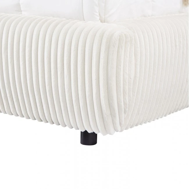 ΚΡΕΒΑΤΙ ΔΙΠΛΟ ΜΕ ΑΠΟΘ.ΧΩΡΟ KALLY HM729.03 ΜΠΕΖ FEAUX FUR ΥΦΑΣΜΑ--ΣΤΡΩΜΑ 160x200εκ