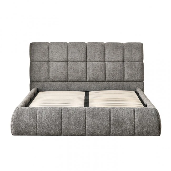 ΚΡΕΒΑΤΙ ΔΙΠΛΟ EDDY HM731.01 ΓΚΡΙ ΜΠΟΥΚΛΕ & ΑΠΟΘΗΚΕΥΤΙΚΟΣ ΧΩΡΟΣ ΓΙΑ ΣΤΡΩΜΑ 160x200εκ