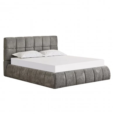 ΚΡΕΒΑΤΙ ΔΙΠΛΟ EDDY HM731.01 ΓΚΡΙ ΜΠΟΥΚΛΕ & ΑΠΟΘΗΚΕΥΤΙΚΟΣ ΧΩΡΟΣ ΓΙΑ ΣΤΡΩΜΑ 160x200εκ