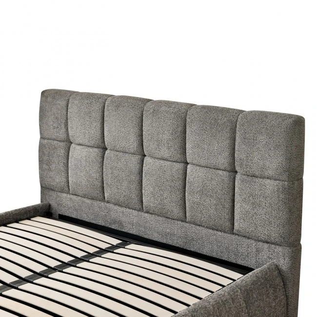 ΚΡΕΒΑΤΙ ΔΙΠΛΟ EDDY HM731.01 ΓΚΡΙ ΜΠΟΥΚΛΕ & ΑΠΟΘΗΚΕΥΤΙΚΟΣ ΧΩΡΟΣ ΓΙΑ ΣΤΡΩΜΑ 160x200εκ