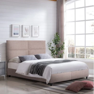 ΚΡΕΒΑΤΙ MILO ΜΕ ΑΠΟΘ.ΧΩΡΟ HM738.22 ΜΠΕΖ TEDDY ΥΦΑΣΜΑ ΓΙΑ ΣΤΡΩΜΑ 140x200εκ