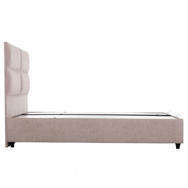 ΚΡΕΒΑΤΙ MILO ΜΕ ΑΠΟΘ.ΧΩΡΟ HM738.22 ΜΠΕΖ TEDDY ΥΦΑΣΜΑ ΓΙΑ ΣΤΡΩΜΑ 140x200εκ