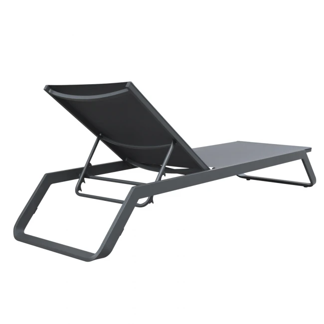 ΞΑΠΛΩΣΤΡΑ ΑΛΟΥΜΙΝΙΟΥ MARIMAR HM6562.01 ΣΚΕΛΕΤΟΣ & TEXTILENE ΓΚΡΙ 220x67.5x31.5Υεκ