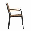 ΠΟΛΥΘΡΟΝΑ ΑΛΟΥΜΙΝΙΟΥ SAGA ΑΝΘΡΑΚΙ ΜΕ POLYWOOD HM5127.02 55x56x85Υεκ.