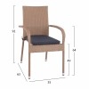 ΠΟΛΥΘΡΟΝΑ ΜΕΤΑΛΛΙΚΗ ANISHA HM5685.02 ΜΕ ΜΑΞΙΛΑΡΙ WICKER ΚΑΦΕ-ΜΟΚΑ ΣΤΟΙΒ/ΜΕΝΗ 56x60x94 εκ.