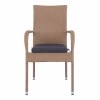 ΠΟΛΥΘΡΟΝΑ ΜΕΤΑΛΛΙΚΗ ANISHA HM5685.02 ΜΕ ΜΑΞΙΛΑΡΙ WICKER ΚΑΦΕ-ΜΟΚΑ ΣΤΟΙΒ/ΜΕΝΗ 56x60x94 εκ.