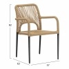 ΠΟΛΥΘΡΟΝΑ ΑΛΟΥΜΙΝΙΟΥ NOJO HM5771.02 ΓΚΡΙ ΜΕ P.E.TWIST RATTAN ΜΠΕΖ 55x63x82Y εκ.