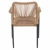 ΠΟΛΥΘΡΟΝΑ ΑΛΟΥΜΙΝΙΟΥ NOJO HM5771.02 ΓΚΡΙ ΜΕ P.E.TWIST RATTAN ΜΠΕΖ 55x63x82Y εκ.