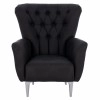ΠΟΛΥΘΡΟΝΑ ΜΠΕΡΖΕΡΑ Τ. CHESTERFIELD ΣΕ ΧΡΩΜΑ ΜΑΥΡΟ HM9217.01 87x88x100 εκ.