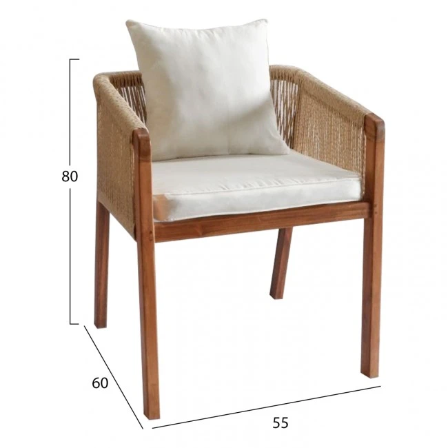 ΠΟΛΥΘΡΟΝΑ ΞΥΛΟ ΤΕΑΚ ΣΧΟΙΝΙ ΜΑΞΙΛΑΡΙΑ HM9455.01 60x62x74-88 εκ.