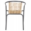ΠΟΛΥΘΡΟΝΑ SWIFTER HM5969.02 ΜΕΤΑΛΛΟ ΓΚΡΙ-ΣΥΝΘ. RATTAN ΣΕ ΦΥΣΙΚΟ 54x61x75Υεκ.