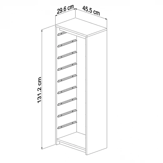 ΣΥΡΤΑΡΙΕΡΑ SANI HM18203.03 ΜΕΛΑΜΙΝΗ SONAMA-9 ΛΕΥΚΑ ΣΥΡΤΑΡΙΑ P.E. 45,5x29,6x125Υ