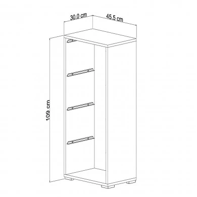 ΣΥΡΤΑΡΙΕΡΑ SANI HM18216.01 ΜΕΛΑΜΙΝΗ ΣΕ ΛΕΥΚΟ-4 ΛΕΥΚΑ ΣΥΡΤΑΡΙΑ P.E. 45,5x30x109Υεκ