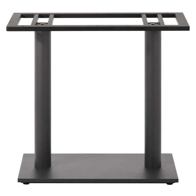 ΒΑΣΗ ΤΡΑΠΕΖΙΟΥ ΜΕΤΑΛΛΙΚΗ ΔΙΠΛΗ ΓΚΡΙ ΜΑΤ ΜΕ ΡΕΓΟΥΛΑΤΟΡΟΥΣ HM435.20 70Χ40Χ72Υεκ.