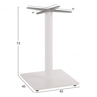 ΒΑΣΗ ΤΡΑΠΕΖΙΟΥ ΑΛΟΥΜΙΝΙΟΥ ΛΕΥΚΟ ΜΑΤ HM475.02 ΣΤΑΥΡΟΣ 46Χ46εκ 46Χ46Χ72Υεκ.