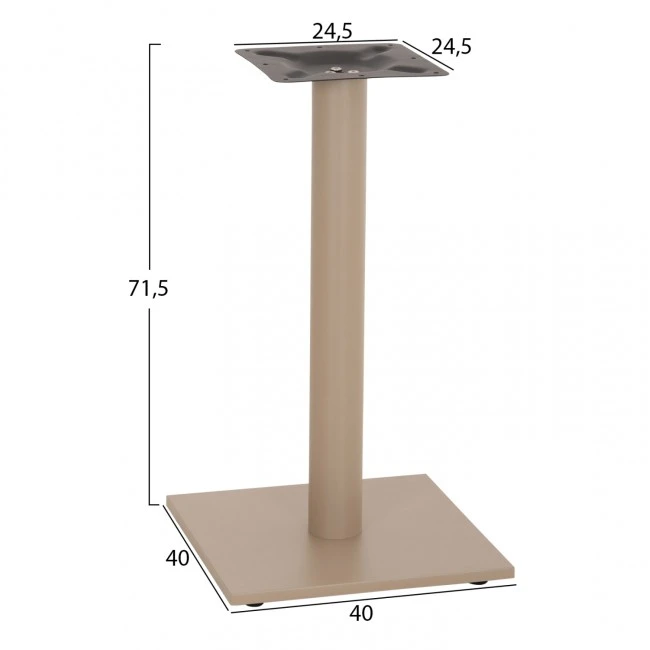 ΒΑΣΗ ΤΡΑΠΕΖΙΟΥ ΑΠΟ ΜΕΤΑΛΛΟ HM421.25 ΚΑΠΟΥΤΣΙΝΟ 40x40x72Υεκ.