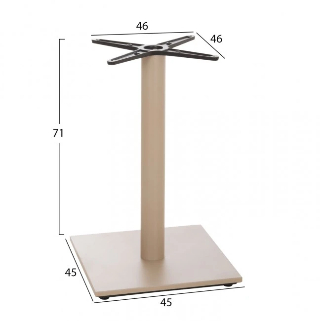 ΒΑΣΗ ΤΡΑΠΕΖΙΟΥ HM438.25 ΜΕΤΑΛΛΟ ΚΑΠΟΥΤΣΙΝΟ ΜΑΤ-ΡΕΓΟΥΛΑΤΟΡΟΙ 46x46x72Yεκ.