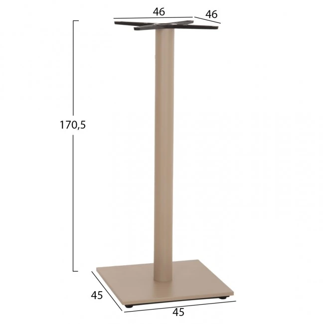 ΒΑΣΗ ΤΡΑΠΕΖΙΟΥ ΜΠΑΡ HM439.25 ΜΕΤΑΛΛΙΚΗ ΚΑΠΟΥΤΣΙΝΟ ΜΑΤ-ΡΕΓΟΥΛΑΤΟΡΟΙ 46x46x108Yεκ.