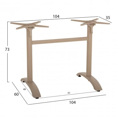 ΒΑΣΗ ΔΙΣΤΗΛΗ ΜΕ ΑΝΑΔΙΠΛΟΥΜΕΝΟΥΣ ΣΤΑΥΡΟΥΣ HM468.25 ΚΑΠΟΥΤΣΙΝΟ ΑΛΟΥΜΙΝΙΟ 78x59,5x73Υ