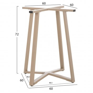 ΒΑΣΗ ΤΡΑΠΕΖΙΟΥ ΧΙΑΣΤΙ HM470.25 ΜΕΤΑΛΛΙΚΗ ΣΕ ΚΑΠΟΥΤΣΙΝΟ 60x60x72Yεκ.