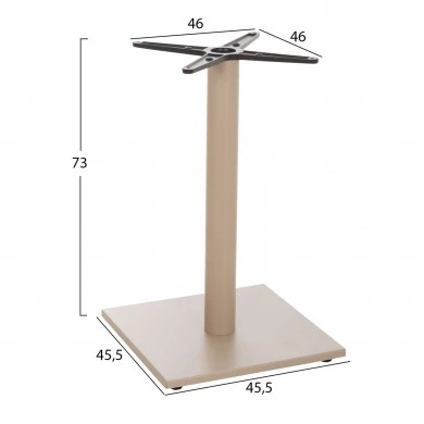 ΒΑΣΗ ΤΡΑΠΕΖΙΟΥ ΑΛΟΥΜΙΝΙΟΥ HM475.25 ΚΑΠΟΥΤΣΙΝΟ 46x46x72Υεκ. ΣΤΑΥΡΟΣ 46Χ46εκ