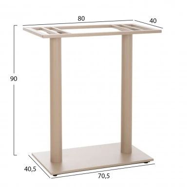 ΒΑΣΗ ΤΡΑΠΕΖΙΟΥ ΜΠΑΡ ΔΙΣΤΗΛΗ ΜΕΣ.ΥΨΟΥΣ HM478.25 ΜΕΤΑΛΛΟ ΚΑΠΟΥΤΣΙΝΟ ΜΑΤ 80x40x90Υεκ