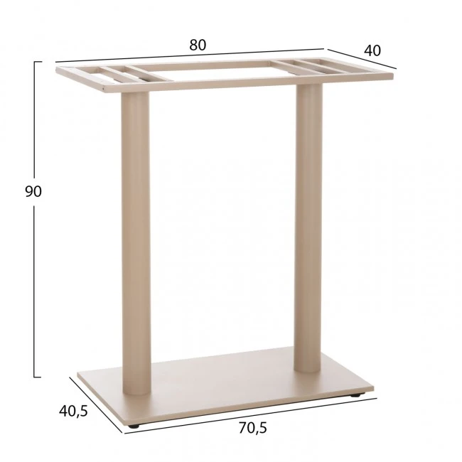 ΒΑΣΗ ΤΡΑΠΕΖΙΟΥ ΜΠΑΡ ΔΙΣΤΗΛΗ ΜΕΣ.ΥΨΟΥΣ HM478.25 ΜΕΤΑΛΛΟ ΚΑΠΟΥΤΣΙΝΟ ΜΑΤ 80x40x90Υεκ