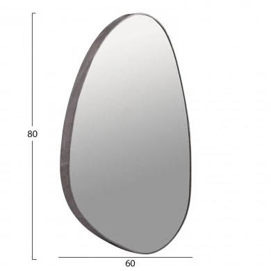 ΚΑΘΡΕΠΤΗΣ ΤΟΙΧΟΥ IRREGU HM4487.02 ΜΕ ΠΛΑΙΣΙΟ MDF ΣΕ GREY MARBLE ΧΡΩΜΑ 60x80Υεκ.