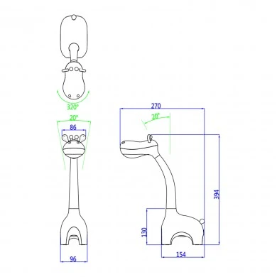 ΠΑΙΔΙΚΟ ΦΩΤΙΣΤΙΚΟ ΓΡΑΦΕΙΟΥ ΑΦΗΣ LED BADOO ΚΑΜΗΛΟΠΑΡΔΑΛΗ HM4450.04 ΚΙΤΡΙΝΟ ABS