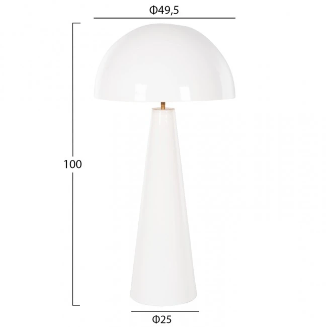 ΦΩΤΙΣΤΙΚΟ ΔΑΠΕΔΟΥ SMUSH HM4256.03 ΜΕΤΑΛΛΟ ΛΕΥΚΟ-ΡΥΘΜΙΖΟΜΕΝΟ ΚΑΠΕΛΟ Φ50x100Υ