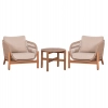 LOUNGE ΣΕΤ SANJI HM21214 ΤΡΑΠΕΖΙ & 2 ΠΟΛΥΘΡΟΝΕΣ--ΞΥΛΟ ΑΚΑΚΙΑΣ-ΑΛΟΥΜΙΝΙΟ-ΣΧΟΙΝΙ
