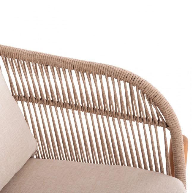LOUNGE ΣΕΤ SANJI HM21214 ΤΡΑΠΕΖΙ & 2 ΠΟΛΥΘΡΟΝΕΣ--ΞΥΛΟ ΑΚΑΚΙΑΣ-ΑΛΟΥΜΙΝΙΟ-ΣΧΟΙΝΙ