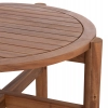 LOUNGE ΣΕΤ SANJI HM21214 ΤΡΑΠΕΖΙ & 2 ΠΟΛΥΘΡΟΝΕΣ--ΞΥΛΟ ΑΚΑΚΙΑΣ-ΑΛΟΥΜΙΝΙΟ-ΣΧΟΙΝΙ