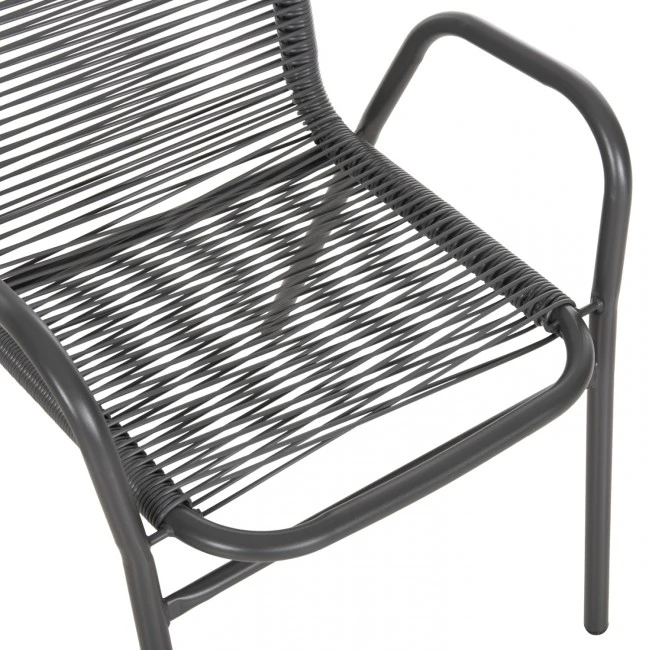 ΣΕΤ ΤΡΑΠΕΖΑΡΙΑΣ 5ΤΜΧ AVRIL HM21221 ΚΑΡΕΚΛΕΣ ΜΕΤΑΛΛΙΚΕΣ & ΤΡΑΠΕΖΙ 110x60 ΓΚΡΙ