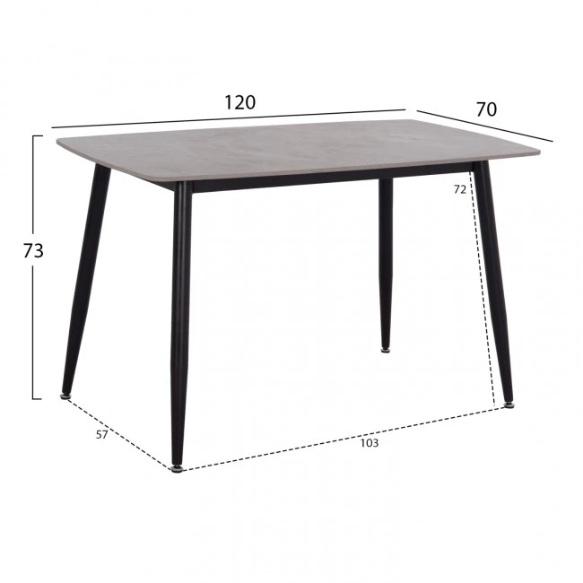 ΣΕΤ ΤΡΑΠΕΖΑΡΙΑΣ 5ΤΜΧ RAVEN HM21224.03 ΚΕΡΑΜΙΚΟ TOP ΓΚΡΙ ΜΑΡΜΑΡΟ--ΒΕΛΟΥΔΟ ΓΚΡΙ