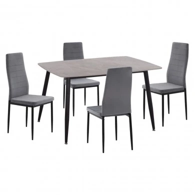 ΣΕΤ ΤΡΑΠΕΖΑΡΙΑΣ 5ΤΜΧ RAVEN HM21224.03 ΚΕΡΑΜΙΚΟ TOP ΓΚΡΙ ΜΑΡΜΑΡΟ--ΒΕΛΟΥΔΟ ΓΚΡΙ