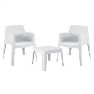 ΣΕΤ 3ΤΜΧ ΠΟΛΥΠΡΟΠΥΛΕΝΙΟΥ SLEEK HM21267.01 ΤΡΑΠΕΖΑΚΙ & 2 ΠΟΛΥΘΡΟΝΕΣ-ΛΕΥΚΟ