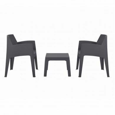 ΣΕΤ 3ΤΜΧ ΠΟΛΥΠΡΟΠΥΛΕΝΙΟΥ SLEEK HM21267.10 ΤΡΑΠΕΖΑΚΙ & 2 ΠΟΛΥΘΡΟΝΕΣ-ΓΚΡΙ