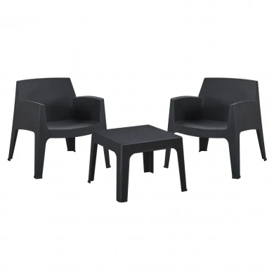 ΣΕΤ LOUNGE 3ΤΜΧ SLEEK HM21274.02 ΜΑΥΡΟ ΠΟΛΥΠΡΟΠΥΛΕΝΙΟ
