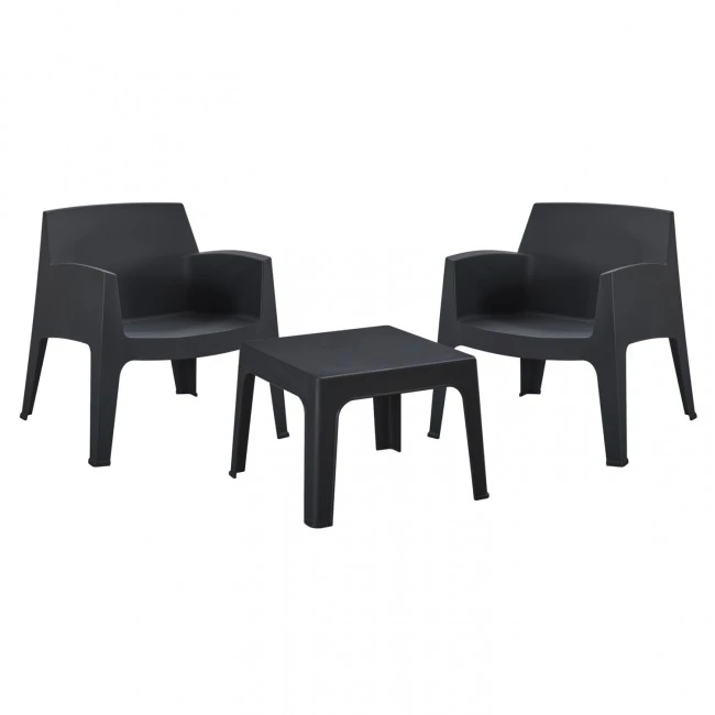 ΣΕΤ LOUNGE 3ΤΜΧ SLEEK HM21274.02 ΜΑΥΡΟ ΠΟΛΥΠΡΟΠΥΛΕΝΙΟ