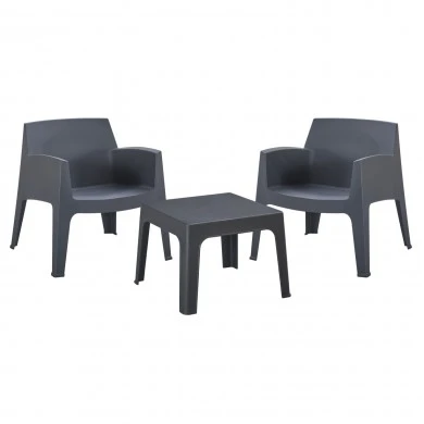 ΣΕΤ LOUNGE 3ΤΜΧ SLEEK HM21274.10 ΓΚΡΙ ΠΟΛΥΠΡΟΠΥΛΕΝΙΟ