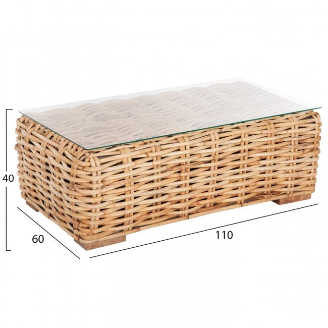 ΣΕΤ ΣΑΛΟΝΙ 4ΤΜΧ TROPEL HM11940 ΦΥΣΙΚΟ RATTAN-2ΘΕΣΙΟΣ ΚΑΝΑΠΕΣ-2 ΠΟΛΥΘΡΟΝΕΣ-ΤΡΑΠΕΖΙ
