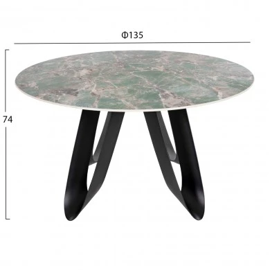 ΣΕΤ ΤΡΑΠΕΖΑΡΙΑΣ 5ΤΜΧ ZOD HM21045 ΣΤΡΟΓΓΥΛΟ ΤΡΑΠΕΖΙ ΜΕ ΚΕΡΑΜΙΚΟ TOP-4 ΠΟΛΥΘΡΟΝΕΣ ΠΕΤΡΟΛ