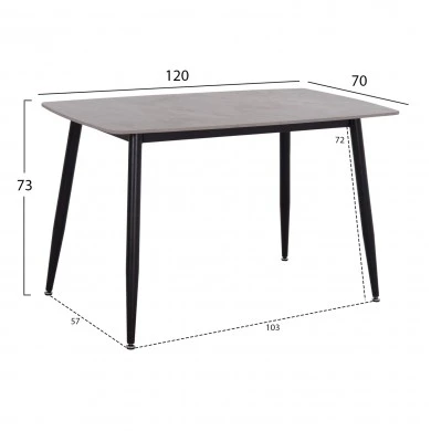 ΣΕΤ ΤΡΑΠΕΖΑΡΙΑΣ 5ΤΜΧ RAVEN HM21068.03 ΚΕΡΑΜΙΚΟ TOP ΓΚΡΙ ΜΑΡΜΑΡΟ--ΓΚΡΙ ΥΦΑΣΜΑ